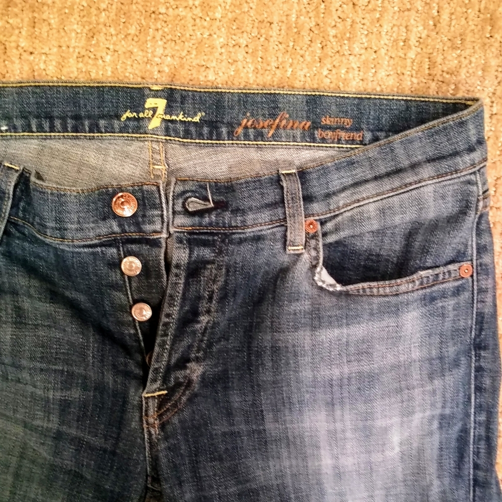 Seven for all mankind crop jeans buttonfly